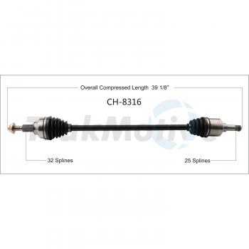 TrakMotive CH8316 CV Axle Shaft product image 1 of 3