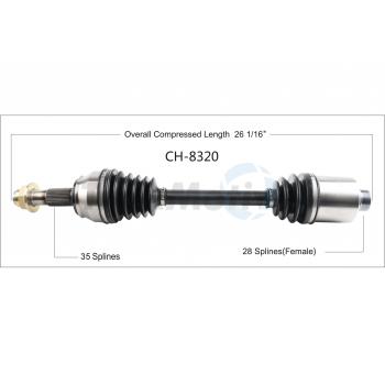 TrakMotive CH8320 CV Axle Shaft product image 1 of 3