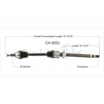 TrakMotive CH8351 - CV Axle Shaft TrakMotive CH8351 CV Axle Shaft product image 1 of 3