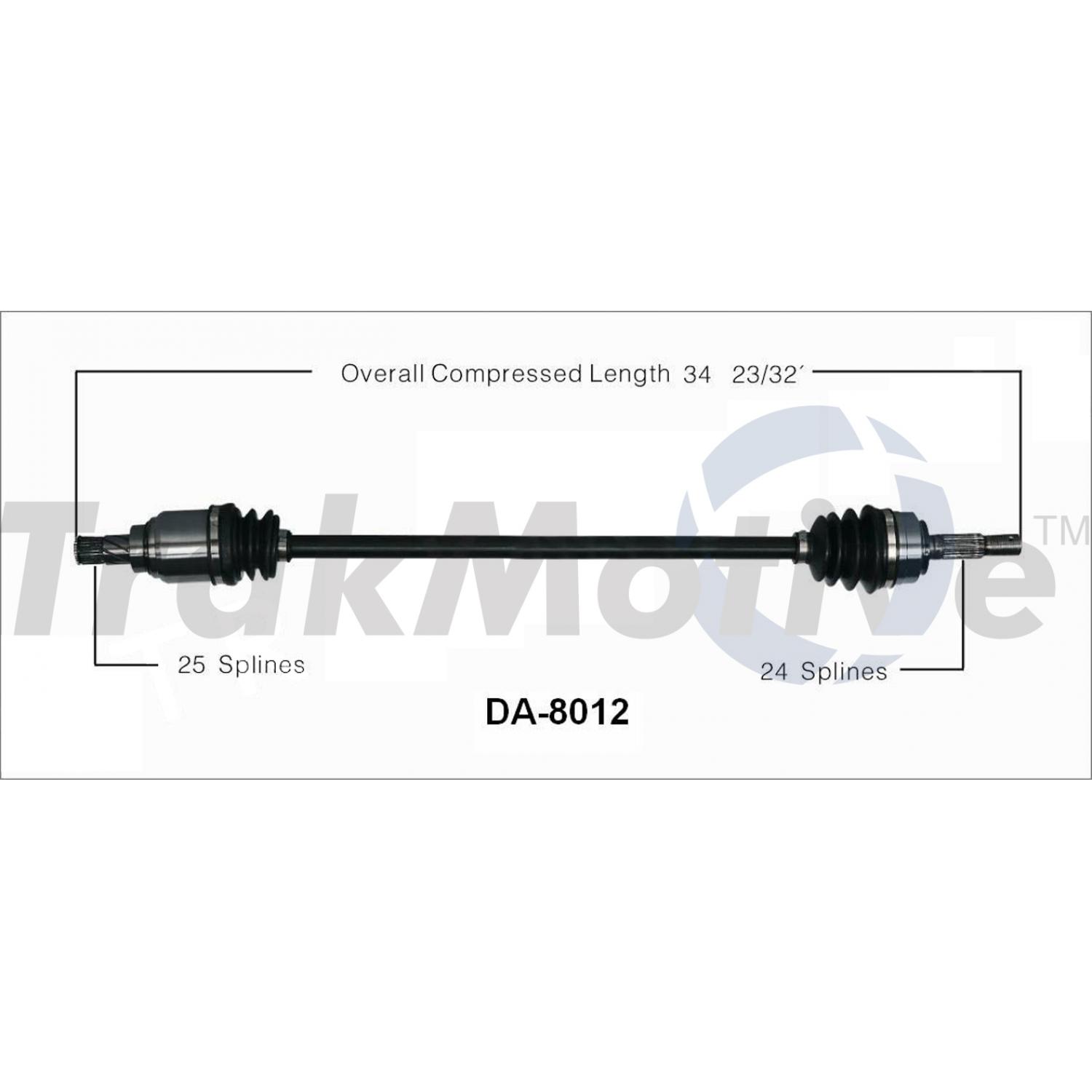 TrakMotive DA8012 CV Axle Shaft product image 1 of 3