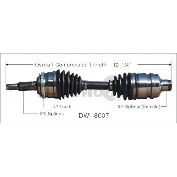TrakMotive DW8007 CV Axle Shaft product image 1 of 3