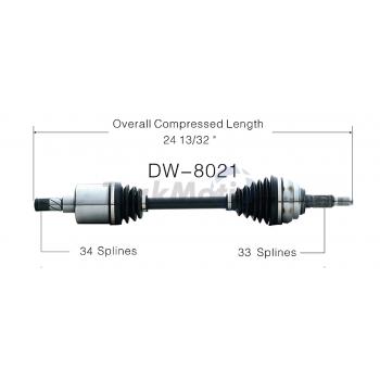 TrakMotive DW8021 CV Axle Shaft product image 1 of 3