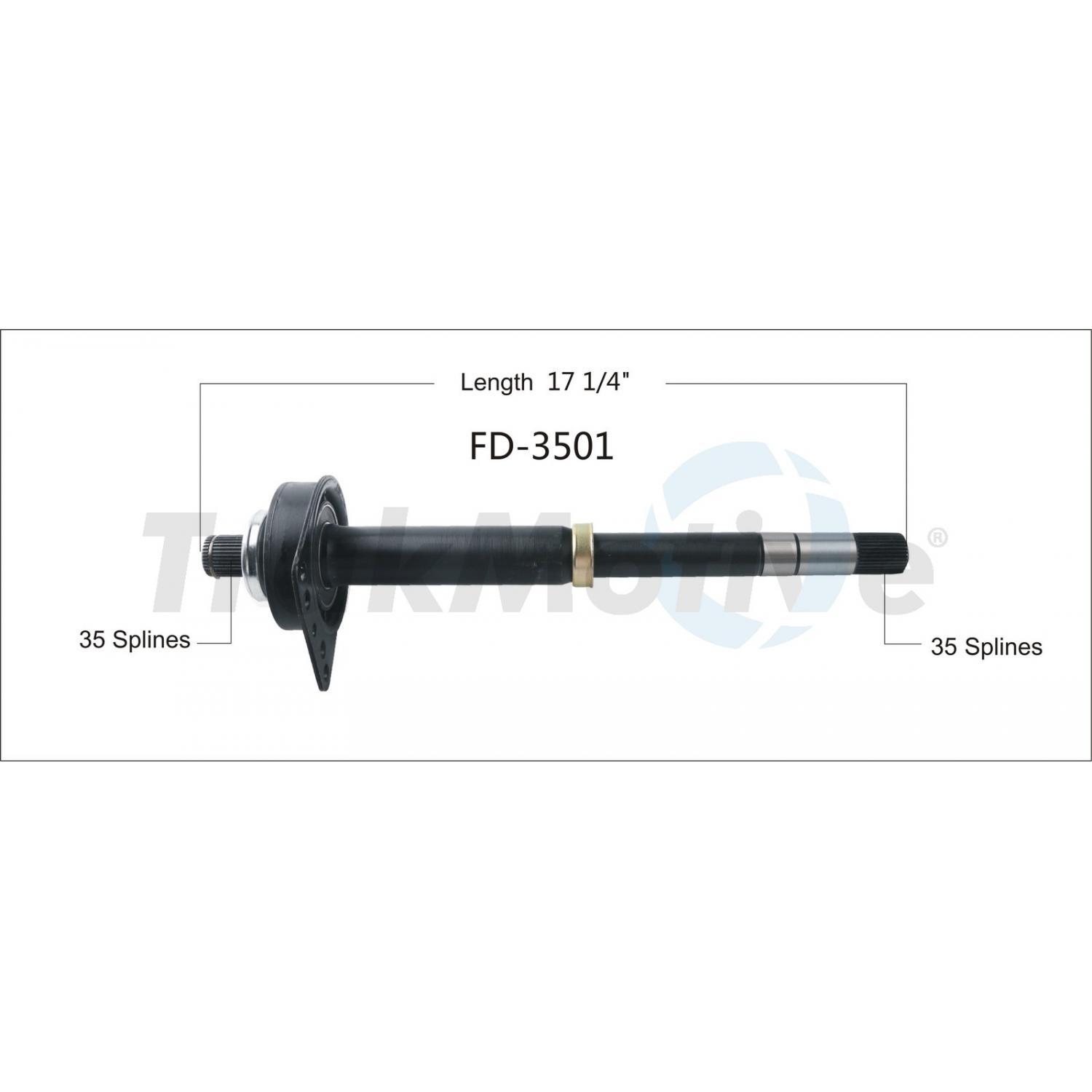 TrakMotive FD3501 CV Intermediate Shaft product image 1 of 3