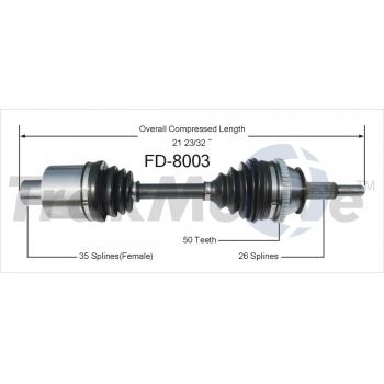 TrakMotive FD8003 CV Axle Shaft product image 1 of 3