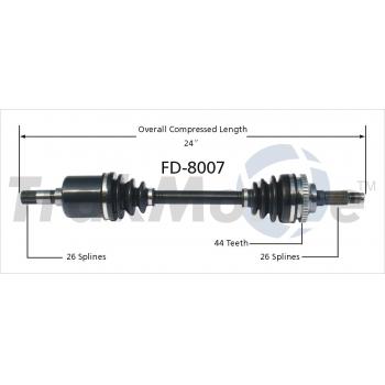 TrakMotive FD8007 CV Axle Shaft product image 1 of 3