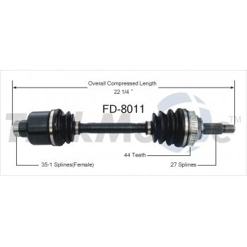 TrakMotive FD8011 CV Axle Shaft product image 1 of 3