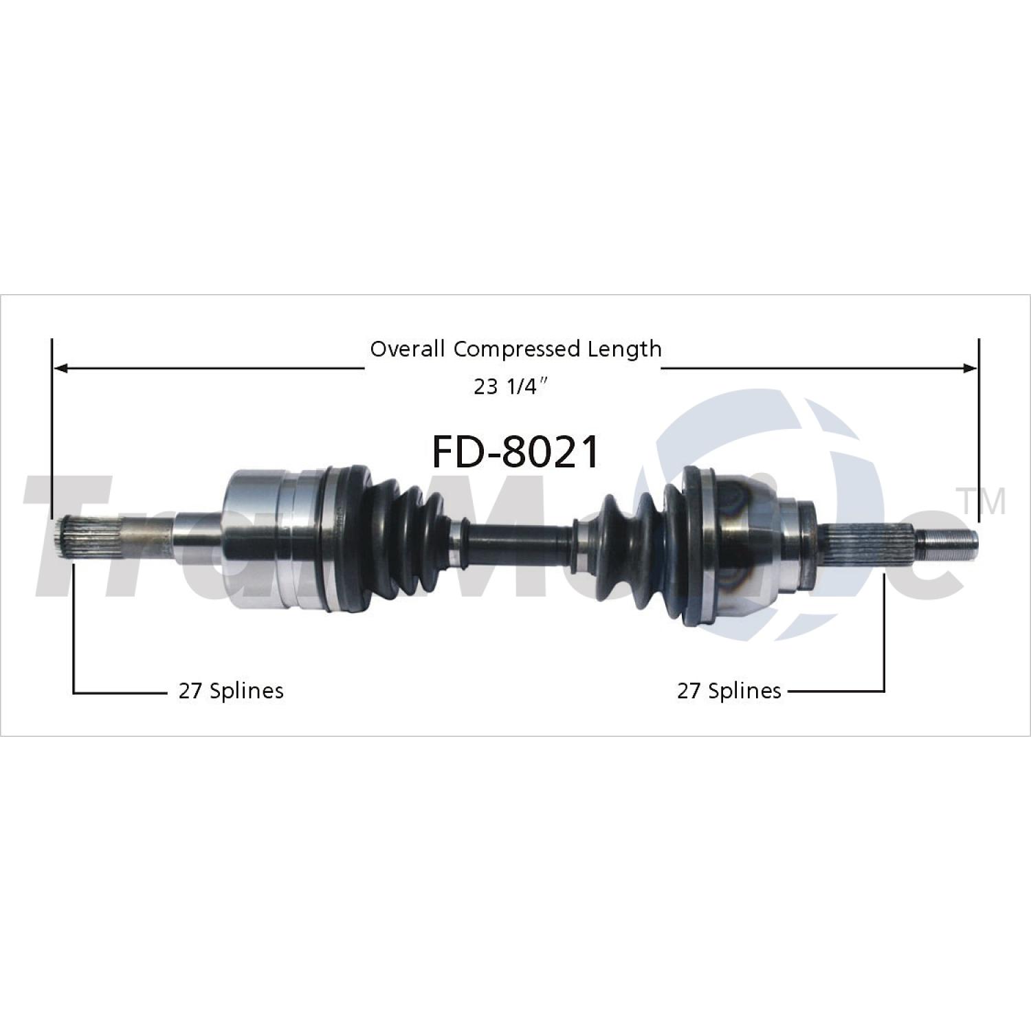 TrakMotive FD8021 - CV Axle Shaft TrakMotive FD8021 CV Axle Shaft product image 1 of 3