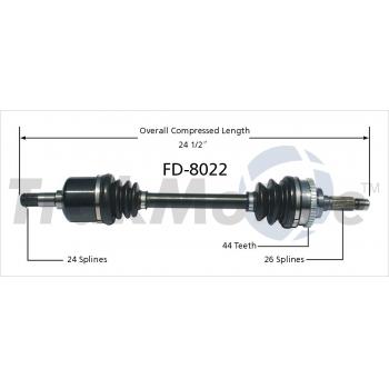 TrakMotive FD8022 CV Axle Shaft product image 1 of 3