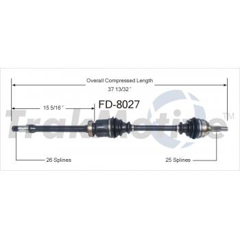 TrakMotive FD8027 CV Axle Shaft product image 1 of 3