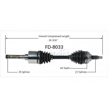 TrakMotive FD8033 - CV Axle Shaft TrakMotive FD8033 CV Axle Shaft product image 1 of 3