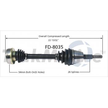 TrakMotive FD8035 - CV Axle Shaft TrakMotive FD8035 CV Axle Shaft product image 1 of 3