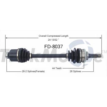 TrakMotive FD8037 CV Axle Shaft product image 1 of 3