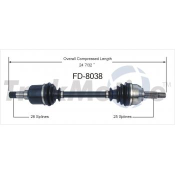 TrakMotive FD8038 CV Axle Shaft product image 1 of 3