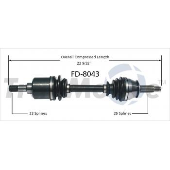 TrakMotive FD8043 - CV Axle Shaft TrakMotive FD8043 CV Axle Shaft product image 1 of 3