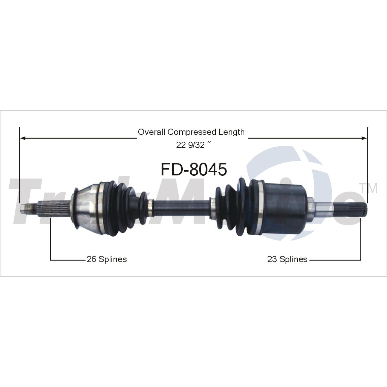 TrakMotive FD8045 CV Axle Shaft product image 1 of 3