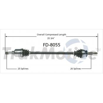 TrakMotive FD8055 - CV Axle Shaft TrakMotive FD8055 CV Axle Shaft product image 1 of 3