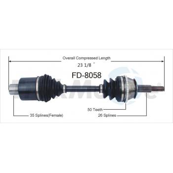 TrakMotive FD8058 - CV Axle Shaft TrakMotive FD8058 CV Axle Shaft product image 1 of 3