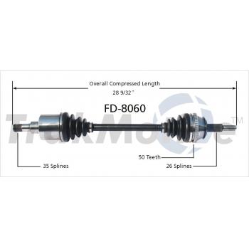 TrakMotive FD8060 CV Axle Shaft product image 1 of 3