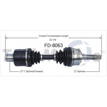 TrakMotive FD8063 CV Axle Shaft product image 1 of 3