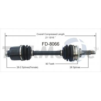TrakMotive FD8066 CV Axle Shaft product image 1 of 3