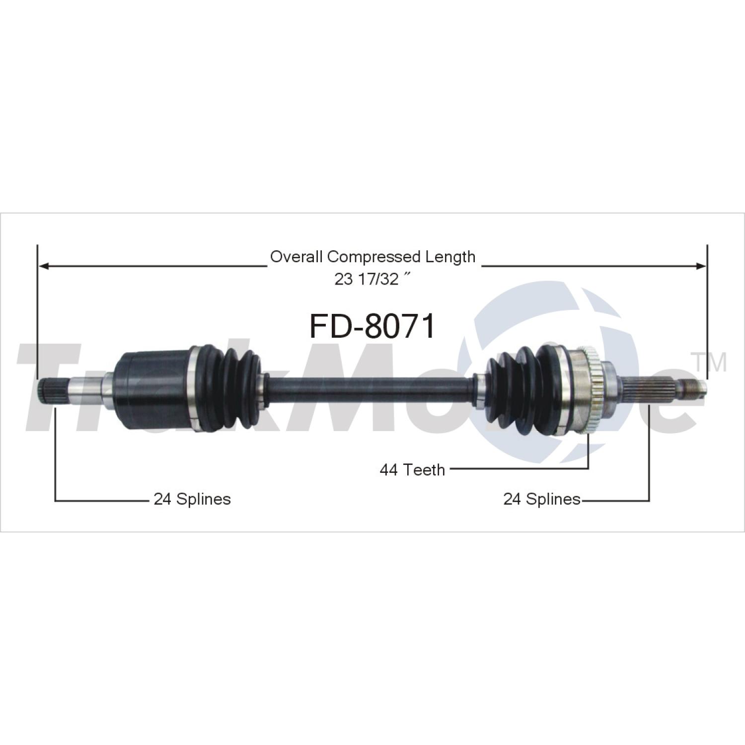 TrakMotive FD8071 CV Axle Shaft product image 1 of 3