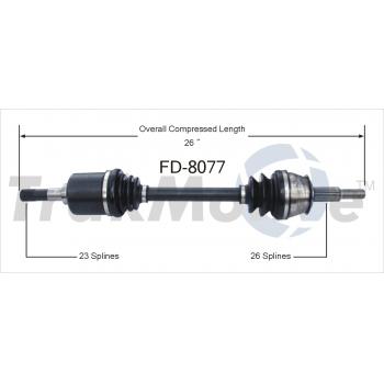 TrakMotive FD8077 CV Axle Shaft product image 1 of 3
