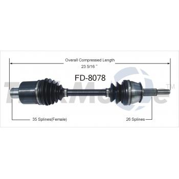 TrakMotive FD8078 CV Axle Shaft product image 1 of 3