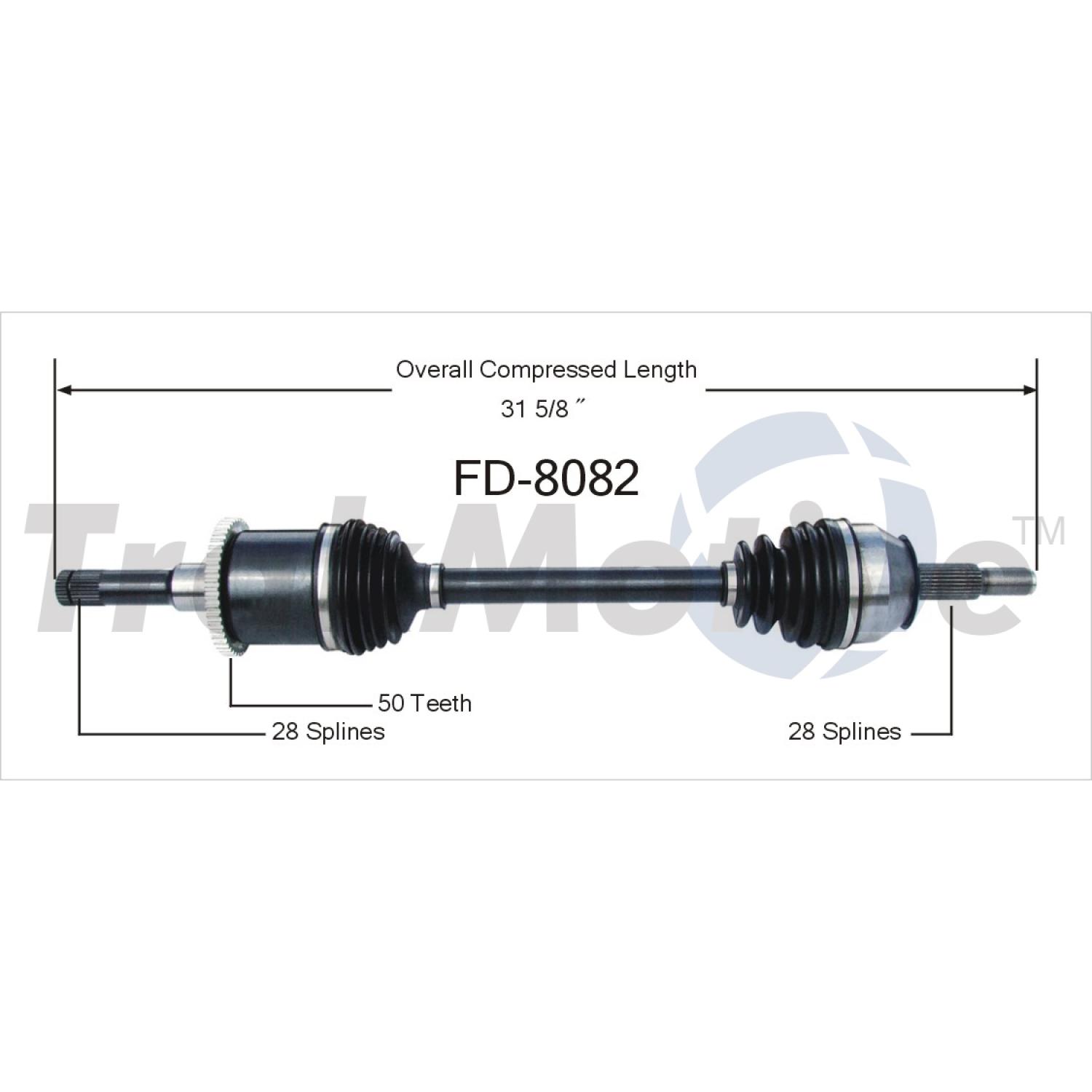 TrakMotive FD8082 - CV Axle Shaft TrakMotive FD8082 CV Axle Shaft product image 1 of 3