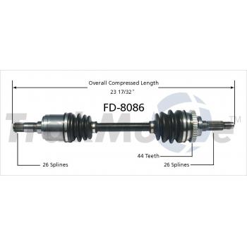 TrakMotive FD8086 CV Axle Shaft product image 1 of 3