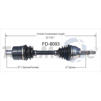 TrakMotive FD8093 CV Axle Shaft product image 1 of 3
