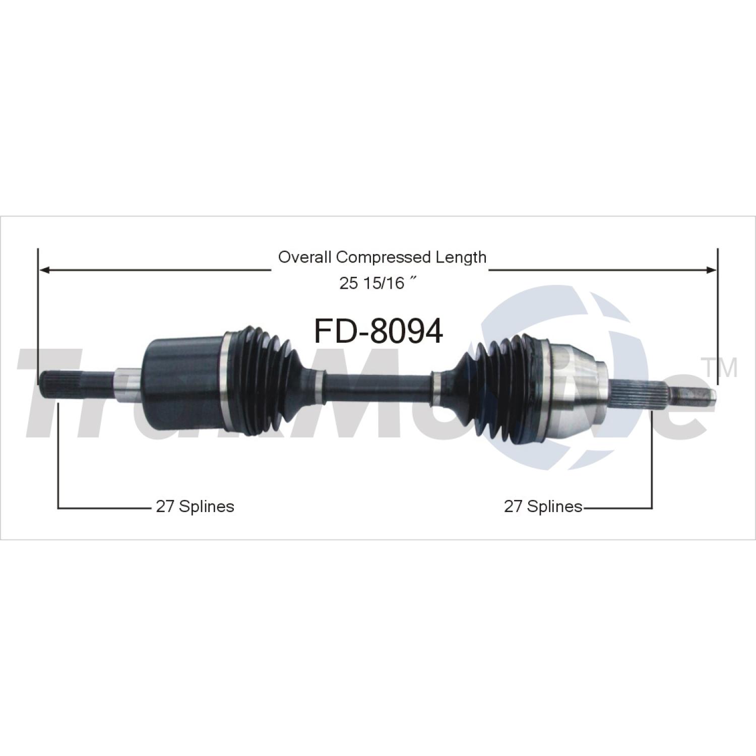 TrakMotive FD8094 - CV Axle Shaft TrakMotive FD8094 CV Axle Shaft product image 1 of 3