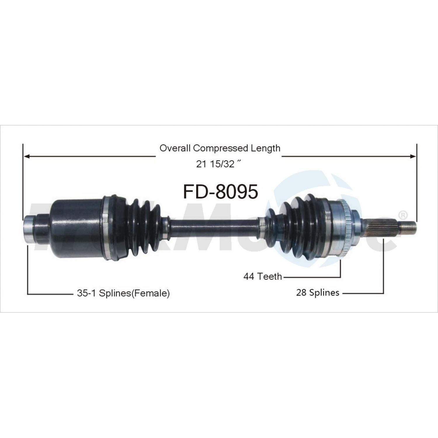 TrakMotive FD8095 - CV Axle Shaft TrakMotive FD8095 CV Axle Shaft product image 1 of 3