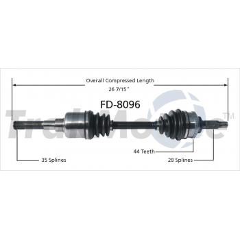 TrakMotive FD8096 - CV Axle Shaft TrakMotive FD8096 CV Axle Shaft product image 1 of 4