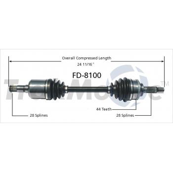 TrakMotive FD8100 CV Axle Shaft product image 1 of 3