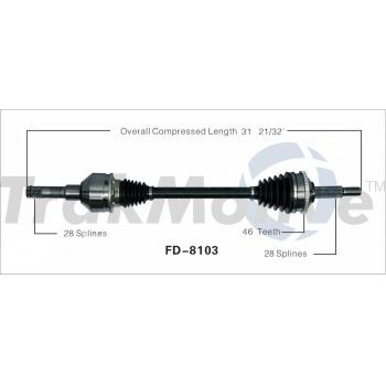 TrakMotive FD8103 - CV Axle Shaft TrakMotive FD8103 CV Axle Shaft product image 1 of 3