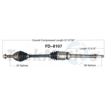 TrakMotive FD8107 - CV Axle Shaft TrakMotive FD8107 CV Axle Shaft product image 1 of 3