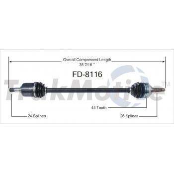 TrakMotive FD8116 CV Axle Shaft product image 1 of 3