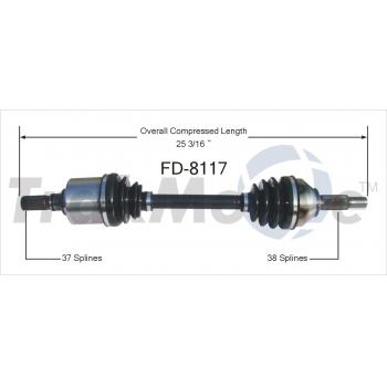 TrakMotive FD8117 CV Axle Shaft product image 1 of 3