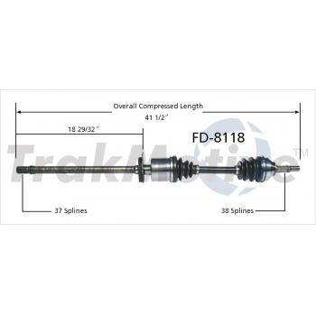 TrakMotive FD8118 - CV Axle Shaft TrakMotive FD8118 CV Axle Shaft product image 1 of 3