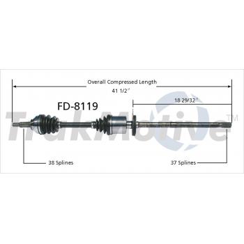 TrakMotive FD8119 CV Axle Shaft product image 1 of 3