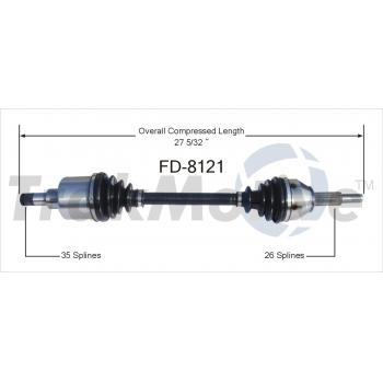 TrakMotive FD8121 - CV Axle Shaft TrakMotive FD8121 CV Axle Shaft product image 1 of 3