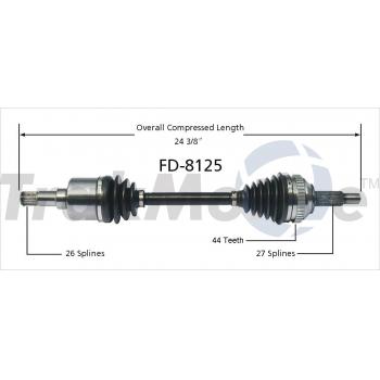 TrakMotive FD8125 CV Axle Shaft product image 1 of 3