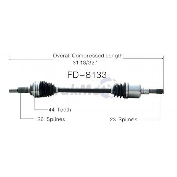 TrakMotive FD8133 CV Axle Shaft product image 1 of 3