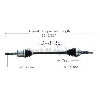 TrakMotive FD8135 - CV Axle Shaft TrakMotive FD8135 CV Axle Shaft product image 1 of 3