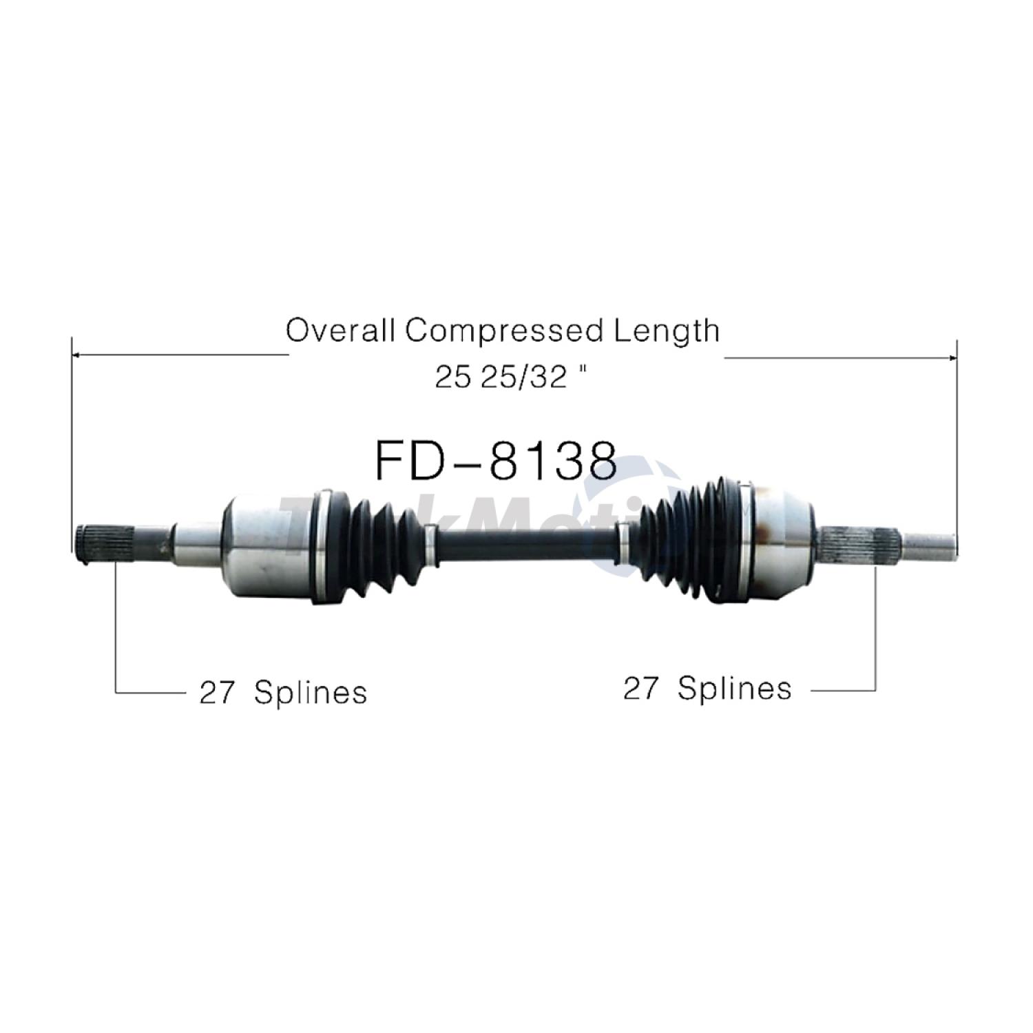 TrakMotive FD8138 - CV Axle Shaft TrakMotive FD8138 CV Axle Shaft product image 1 of 3