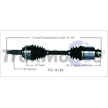TrakMotive FD8146 CV Axle Shaft product image 1 of 3