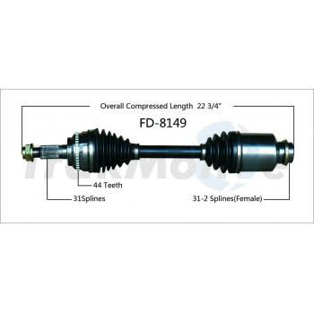 TrakMotive FD8149 CV Axle Shaft product image 1 of 3