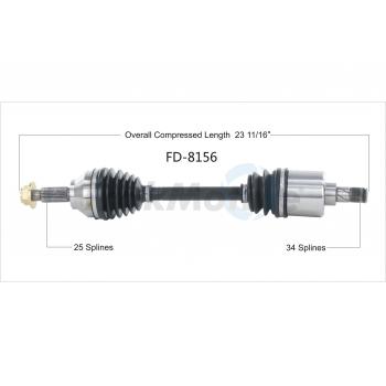 TrakMotive FD8156 - CV Axle Shaft TrakMotive FD8156 CV Axle Shaft product image 1 of 3