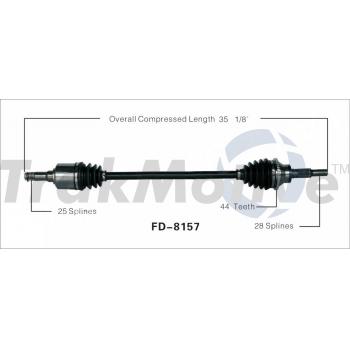TrakMotive FD8157 - CV Axle Shaft TrakMotive FD8157 CV Axle Shaft product image 1 of 3