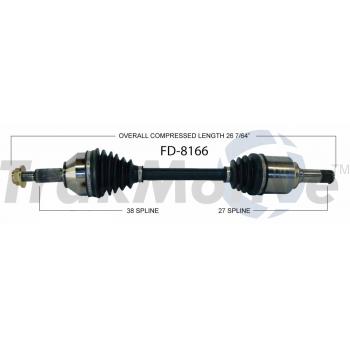 TrakMotive FD8166 - CV Axle Shaft TrakMotive FD8166 CV Axle Shaft product image 1 of 3